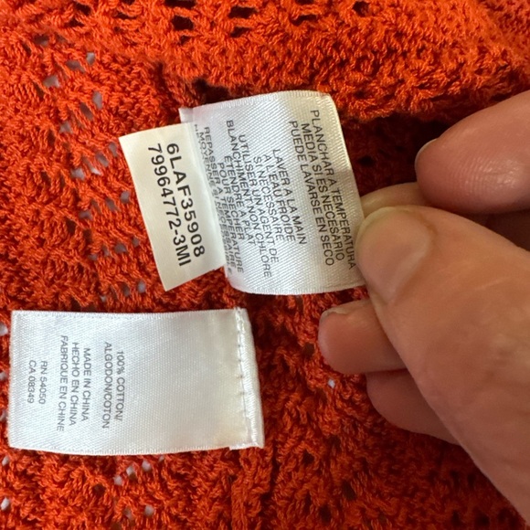 Women’s large Jones New York Signature Orange Sweater - Picture 6 of 9
